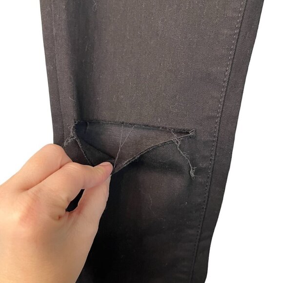 DSTLD High Rise Skinny Denim Jeans Slit Knee Black Women's Size 29" x 30" - Picture 3 of 7